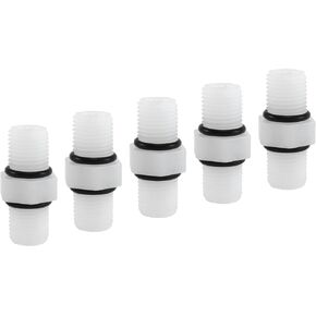 uxcell 1/4 Inch BSP Male Straight Quick Connect Water Purifiers Tube Fittings Push in to Connector Filter Tubing Hose Pipe Joint for RO Reverse Osmosis System 5pcs