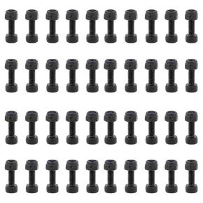 40PINS Pedal Pin Kit Black, M3x10mm Stainless Steel Bolts Screws with Nuts, Bike Bicycle Cycling MTB Pedals Pins Bolt Screw Accessories