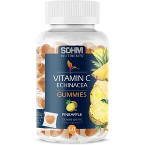 Vitamin C 60000mcg + Echinacea 10000mcg 60 Count, Supports Healthy Immune Health, Vitamin C Gummies,Echinacea Gummies for Adults