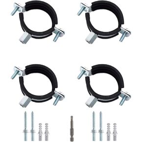 4 PCS Split Ring Pipe Hanger,pipe Support Bracket,with Mounting Screws (Fit for pipe OD 2.9~3.1"（73~78mm）)