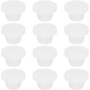 MECCANIXITY Silicone Rubber Hollow Plug Soft Flexible Stoppers T-Shaped Silicone Plugs for 30 to 31mm Hole White 12 Pieces