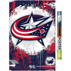 Trends International NHL Columbus Blue Jackets - Maximalist Logo 23 Wall Poster