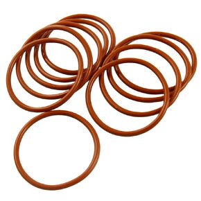 uxcell Silicone O-Ring, 50mm OD, 44mm ID, 3mm Width, VMQ Seal Rings Gasket, Red, Pack of 10
