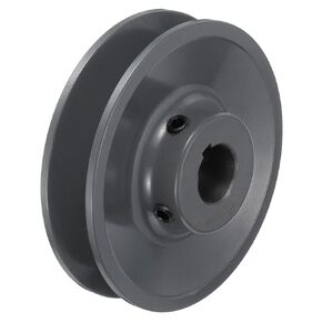 uxcell BK36-3/4 V-Belt Sheave 3/4 "Bore 3.25" OD Single Groove Web Sheave بالملل إلى الحجم، الحديد الزهر، قسم الحزام لحزام 3L أو B
