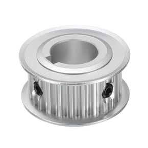uxcell 5M-25T-3/4B Timing Belt Pulley 3/4" Bore, 25 Teeth Aluminum Alloy Synchronous Wheel with Keyway, Pitch 5mm Tooth for 15mm Width Belt