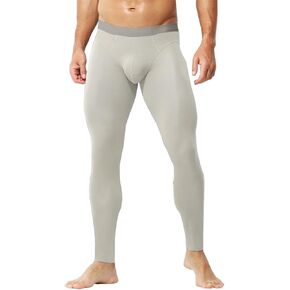 Ouruikia Men's Thermal Underwear Bottoms Silky Smooth Long Johns Thermals Pants Soft Base Layer Tights Leggings
