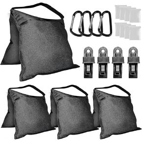 4PCS Black 900D Boat Cover Sand Bag Mooring Kit, Waterproof Sandbags for Weight with Tarp Clip Accessories in Saudi Arabia