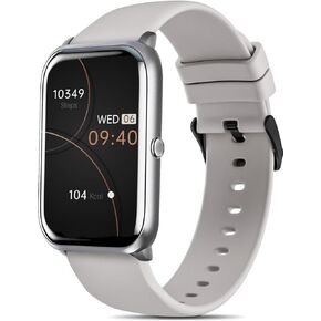 FITVII Fitness Tracker, Heart Rate Blood Pressure Monitor Activity Tracker, 1.57'' Touch Screen Calorie Step Counter IP68 Waterproof Watch with Weather Sleep Monitor Music Control for Women Men Kids