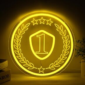 Gold Medal Neon Signs for Wall Decor，LED Neon Lights for Bedroom，Man Cave、Birthday、Christmas Gifts for kids