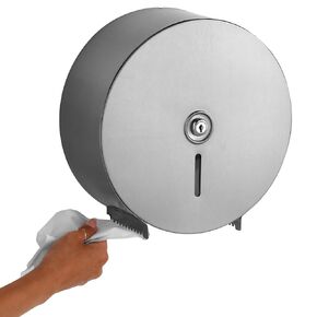 Bobrick B-2892 Surface-Mounted Twin Jumbo-Roll Toilet Paper Dispenser, Double Roll Toilet Paper Holder
