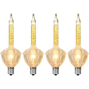 4 Pack Multi-Color Bubble Light Replacement, C7 Retro Christmas Bubble Replacement Bulbs 4 Multi-Color Light Bulbs for Bubble String Lights, UL-Listed for Holiday Christmas Celebrations Lighting