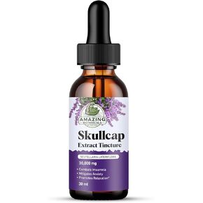 Skullcap 10X Extract Tincture 30,000 mg - 30ml/1oz - High Potency Herbal Liquid Supplement for Relaxation and Wellness