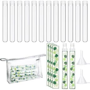 39 Pcs Tampon Set Includes 12 Reusable Plastic Tube for Women Tube Containers Tampon 24 Self Adhesive Wrappers 1 PVC Clear Case 2 Hopper‌s for Cruise Event(Cute Style)