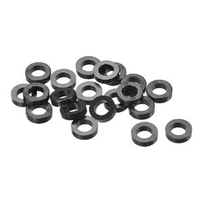 uxcell ABS Round Spacer Washer ID 4.2mm OD 7mm L 2mm Plastic Standoff for 3D Printer TV Wall Mounting Electrical Outlet, Black, 300Pcs