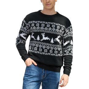 MyFav Men's Ugly Christmas Sweater Holiday Party Knitted Pullover Xmas Sweater in Kuwait