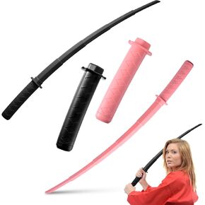 2PCS 3D Printed Gravity Retractable Samurai Sword Model Toys, Plastic 3D Print Retractable Sword, Telescopic Katana Toy, Creative Decompression Super Healing Tricky Toy Boys and Girls Toys