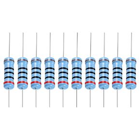 YOKIVE 30 PCS Metal Film Resistors, 200 Ohm Resistor with 2W 1% Tolerance, Lead, Good for DIY Electronic Projects (5 Color Bands, 15.5+/-1mm)