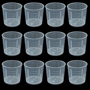 Waziaqoc 1000ml/34oz Plastic Graduated Beaker, 1 LTransparent PP Measuring Cup Mixing Cup for Kitchen Lab