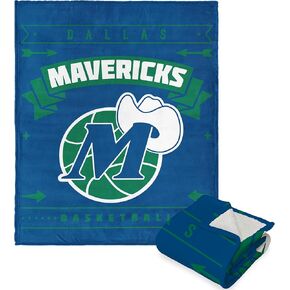 Northwest NBA Dallas Mavericks Silk Touch Sherpa Throw Blanket, 50" x 60", Hardwood Classics