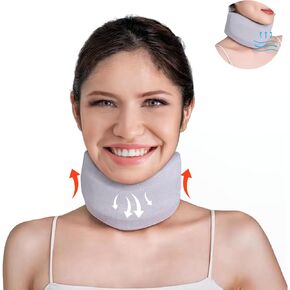 Neck Brace Cervical Collar,Soft Neck Support Relief Neck Pain & Pressure in Spine for Women & Men,Adjustable Neck Support Collar for Sleeping,Travelling,Office (M-17.72"X3.35")