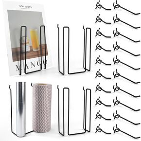G.CORE Pegboard Hooks Accessories - 4PC White Racks & Baskets Peg Board Large Hanging Rack Hook - Towel Holders for Kitchen Home Office Hobby Crafting Room Garage Workshop Wall Storage