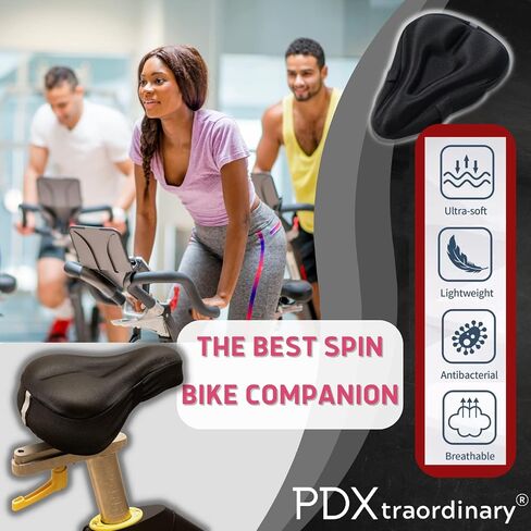 Gel Bike Seat Covers for Women Comfort - Stationary Bike Seat Cushions - Spin Bike Seat Cushion - Fits Peloton Seat Cover - Gel Seat Cover for Bike - Bike Seat Cover Cushion - Bike Gel Seat Cover in Saudi Arabia