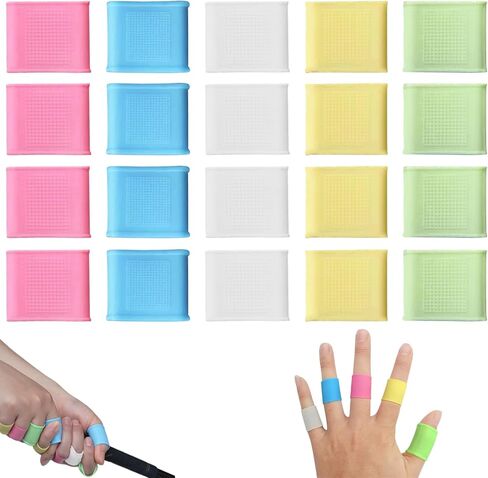 20Pcs Silicone Finger Sleeves - Comfortable Fit Finger Gloves for Sports, Work, Gardening - Anti-Slip Finger Cots - Thumb Brace for Trigger Finger Arthritis (Small for Women) in Kuwait