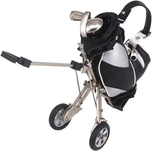 أقلام الجولف مع حامل حقيبة الجولف، هدايا مبتكرة مع 3 قطع من الألومنيوم قلم مكتب مكتب حقيبة الجولف حامل قلم رصاص للرجال في يوم الآباء، هدايا الجولف لمحبي لاعبي الجولف زملاء العمل (فضي وأسود بدون قاعدة) in Kuwait