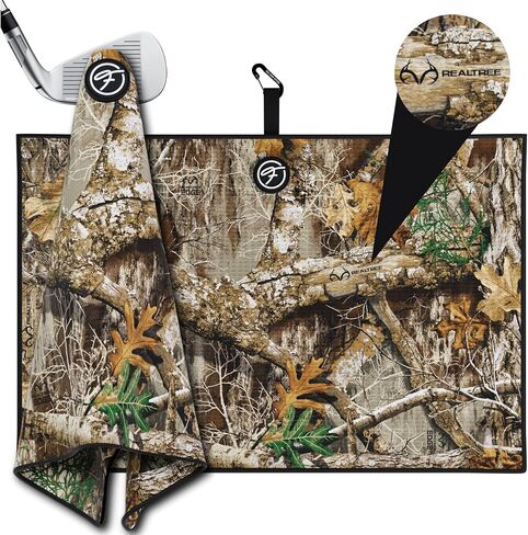 منشفة الجولف المغناطيسية Realtree Camo - ألياف دقيقة من الوافل، فائقة الامتصاص، منشفة جولف مغناطيسية للحقائب والعربات والنوادي - 24 بوصة × 16 بوصة، منشفة جولف مع مغناطيس للرجال والنساء مغناطيس منشفة الجولف in Saudi Arabia