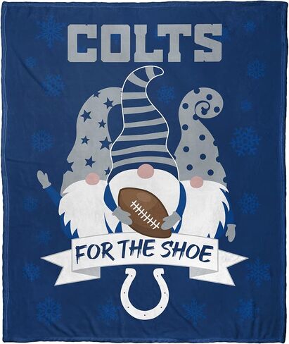 بطانية Northwest NFL Indianapolis Colts Gnomie Love ذات الملمس الحريري، ألوان الفريق، 50 بوصة × 60 بوصة in Saudi Arabia
