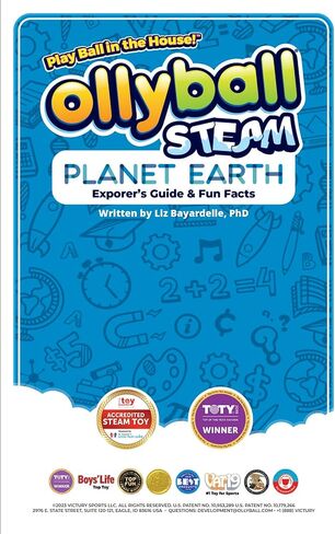 Ollyball STEM Planet Earth 22" MEGA Sized Play Ball and Kickball for Kids and Adults with 5 Markers Included in Re-Useable ECO Pak with 24 Page downloadable Book in Kuwait