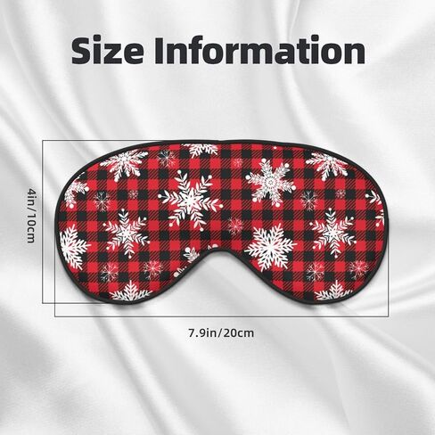 Christmas Sleeping Eye Mask Snowflakes on Buffalo Plaid Eye Mask for Sleeping Soft Comfort Eye Shade Blackout Eye Cover for Deep Rest Travel Nap Meditation in Saudi Arabia