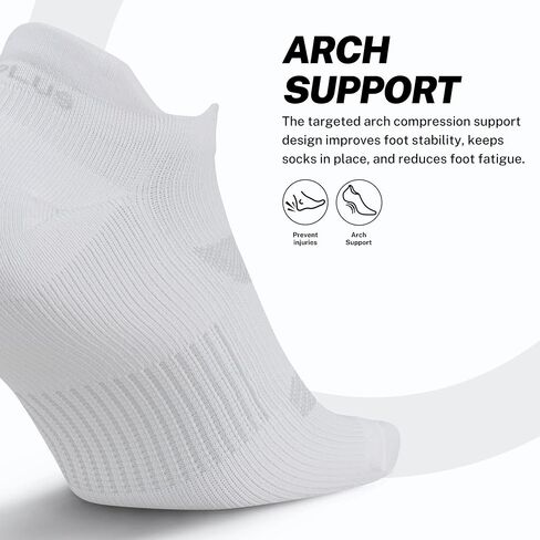 PAPLUS Running Ankle Socks Men Women 6 Pairs, Athletic Cushioned Low Cut Tab Sports Socks with Arch Support in Saudi Arabia
