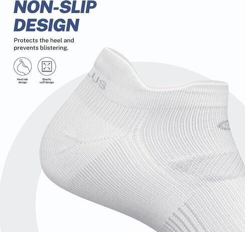 PAPLUS Running Ankle Socks Men Women 6 Pairs, Athletic Cushioned Low Cut Tab Sports Socks with Arch Support in Saudi Arabia