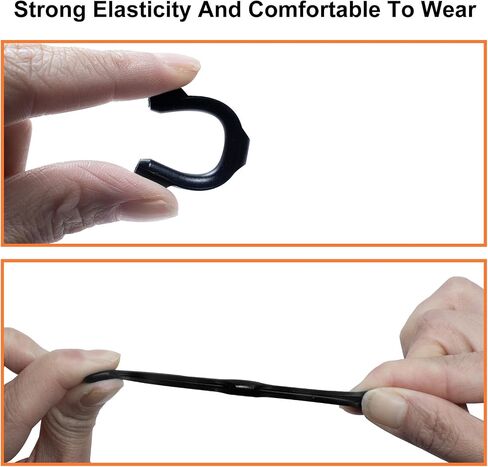 Eyeglass Ear Cushions 8 Pairs Glasses Ear Grip,Soft Silicone Eyeglass Ear Grips for Eyeglasses, Sunglasses, Reading Glasses, Black Sport Glasses Ear Grips Non Slip (A-Black8pcs) in Saudi Arabia