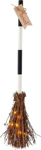 Mud Pie Light Up Broom Décor, Boo, 33" in Saudi Arabia