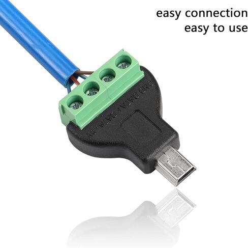 CERRXIAN 2PSC USB Mini to 4 Pin Screw Terminal Block Connector,DIY USB Mini Male Adapter Connector USB Breakout Board for DIY USB Power Supply for Cable Charging Data Transfer in Saudi Arabia
