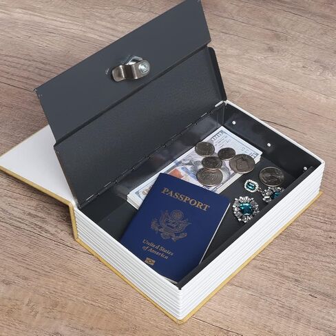 Kasten Book Safe with Key Lock, Diversion Secret Hidden Lock Box for Cash Jewelry, Fake Book Safe, 9.5"x 6.2"x 2.2", London in Kuwait