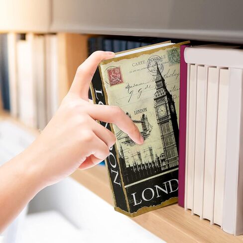 Kasten Book Safe with Key Lock, Diversion Secret Hidden Lock Box for Cash Jewelry, Fake Book Safe, 9.5"x 6.2"x 2.2", London in Kuwait