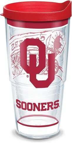 Tervis Made in USA Double Walled University of Oklahoma Sooners Insulated Tumbler Cup Keeps Drinks Cold & Hot, 24oz, Tradition in Saudi Arabia