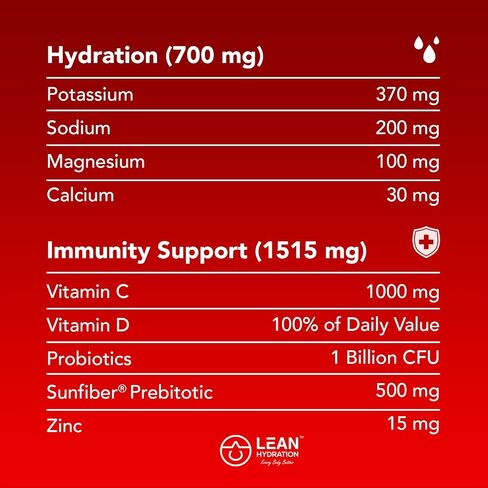 Natural Electrolyte Immune Formula - Boost Immunity and Stay Hydrated with Zero Sugar and No Artificial Flavors or Sweeteners 15 ct Packets (Cranapple) in Saudi Arabia