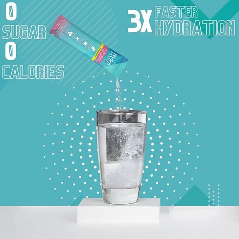 HydroMATE Electrolytes Powder No Sugar Keto Party Favors Sugar Free Hydration Packets Sticks with Vitamin C Variety Pack 30 Count in Saudi Arabia