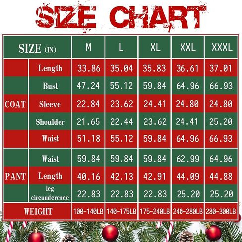 VeMee Santa Claus Costume For Men,Santa Suit,Santa Costume,Santa Suit Adults Men,Santa Outfit in Kuwait