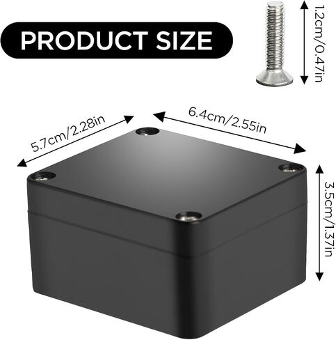 6PCS Electronic Project Box,IP65 Waterproof Dustproof ABS Plastic Junction Box- Indoor and Outdoor Electronics Cable Electrical Project Boxes 2.55x2.28x1.37 inch in Saudi Arabia