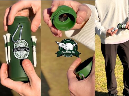 The Mullycan Golf Tee Holder - Golf Bag Accessories Including Six Bonus Tees and Two Ball Markers Unique Golf Gift - Holds 6 Tees, 1 Ball Marker and 3 Golf Balls in Saudi Arabia