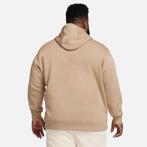 Nike Mens CLUB HOODIE Pull Over BB Mens BV2654-247 (KHAKI/KHAKI/WHITE), Size L in Saudi Arabia