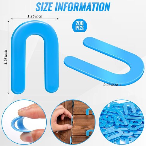 1/16 Horseshoe Shims, 400Pcs Blue Plastic U Shape Tile Spacers for Leveling in Saudi Arabia