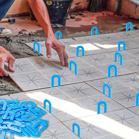1/16 Horseshoe Shims, 400Pcs Blue Plastic U Shape Tile Spacers for Leveling in Saudi Arabia