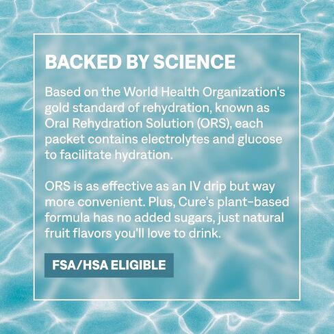 Cure Hydration | Plant-Based Electrolyte Drink Mix | No Added Sugar | Dehydration Relief Powder Made with Coconut Water | Non-GMO | Vegan | FSA & HSA | 28 Servings Jar - Lemonade in Saudi Arabia