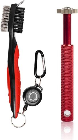 HIFROM Golf Accessories Set - Golf Club Groove Sharpener with Retractable Cord Golf Club Brush/Groove Cleaner for Golf Clubs in Kuwait